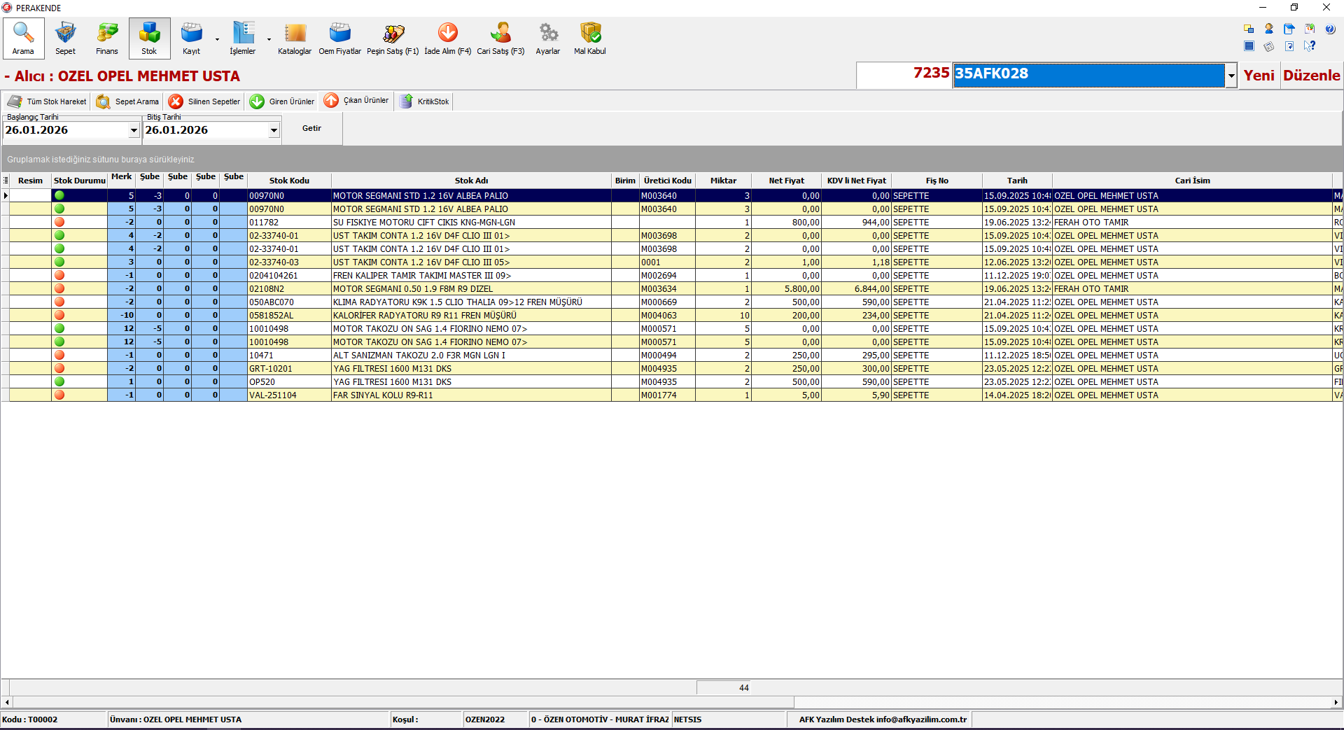 İşlem Detay Ekranı 4