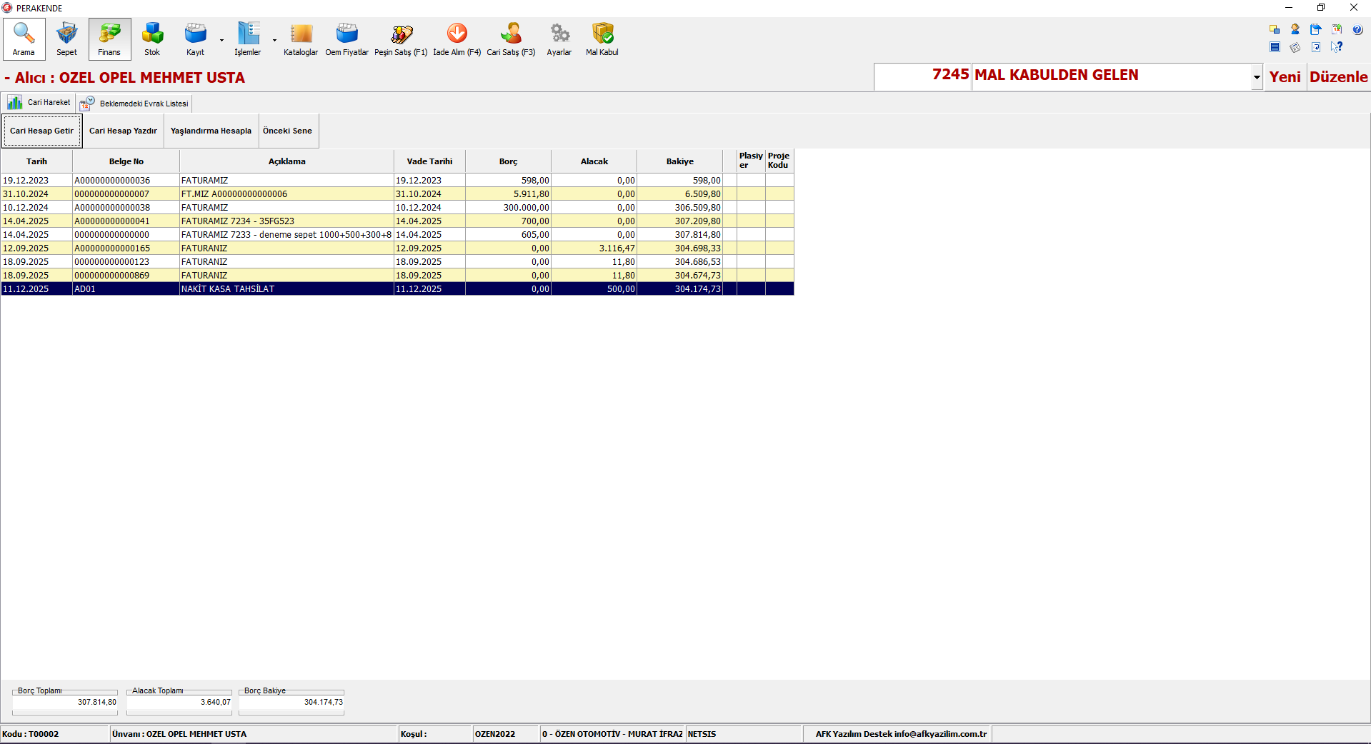 İşlem Detay Ekranı 3