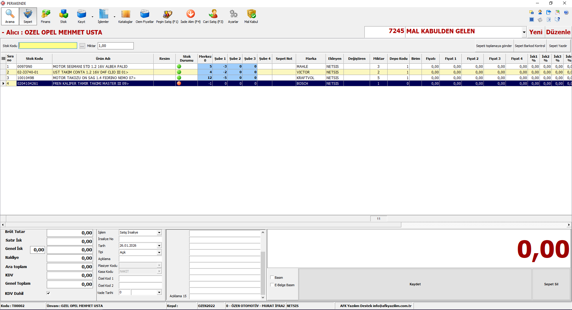 İşlem Detay Ekranı 2